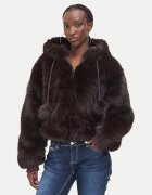 Juicy Couture Кожено палто JCXIJ126509 Regular Fit