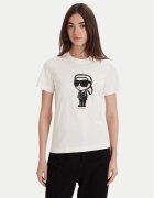 Karl Lagerfeld Тишърт A1W17126 Екрю Regular Fit