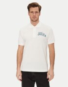 Lacoste Тениска с яка и копчета PH0285 Екрю Regular Fit