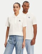 Lacoste Тениска с яка и копчета PH2723 Екрю Regular Fit