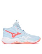 Mizuno Обувки за зала Wave Momentum Pro Mid V1GC2545 Светлосин