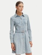 Morgan Дънкова рокля 261-RODEX Светлосиньо Slim Fit