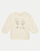 Name It Суитшърт 13206925 Екрю Regular Fit
