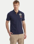 Napapijri Тениска с яка и копчета E-Reflect NP0A4H4B Екрю Relaxed Fit