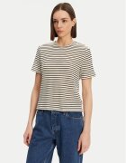 Pieces Тишърт Manilla 17155073 Екрю Loose Fit