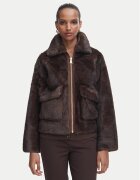 Rinascimento Кожено палто CFC0127150003 Regular Fit