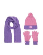 Roxy Комплект шапка шал и ръкавици RX-KF-001-AW24 Виолетов