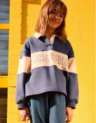 Roxy Суитшърт Iconic Waves ERGFT04025 Boxy Fit