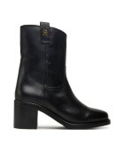 Tommy Hilfiger Боти Riding Lthr Mid Boot Block Heel FW0FW08776
