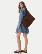 Tommy Hilfiger Дамска чанта Th Statement Leather Hobo Suede AW0AW18403