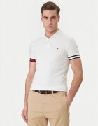 Tommy Hilfiger Тениска с яка и копчета MW0MW42743 Slim Fit