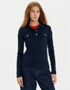 Tommy Hilfiger Тениска с яка и копчета WW0WW45308 Slim Fit