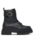 Tommy Hilfiger Туристически oбувки Leather Th Buckled Lace-Up Boot FW0FW09550