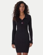 Tommy Jeans Плетена рокля Badge DW0DW22183 Slim Fit