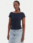 Tommy Jeans Тишърт Lettuce Edge DW0DW22460 Екрю Slim Fit