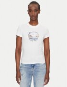 Tommy Jeans Тишърт Romance DW0DW21342 Екрю Slim Fit