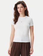 Tommy Jeans Тишърт Tonal Linear DW0DW20315 Екрю Slim Fit
