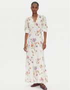 Twinset Лятна рокля 251TP2770 Екрю Slim Fit