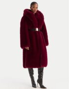 Yes London Кожено палто 035 Бордо Regular Fit