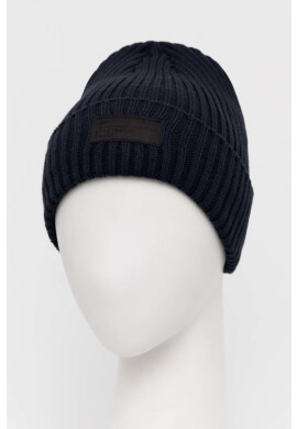 4F Шапка в тъмносиньо от плътен трикотаж - Pepit.bg