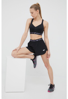 4F Спортен сутиен в кафяво с изчистен дизайн - Pepit.bg