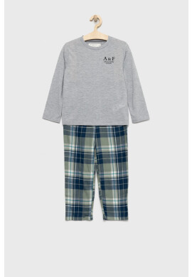 Abercrombie & Fitch Детска пижама в сиво с изчистен дизайн - Pepit.bg