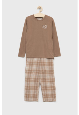 Abercrombie & Fitch Детска пижама в бежово с изчистен дизайн - Pepit.bg