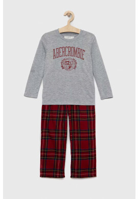 Abercrombie & Fitch Детска пижама в червено с десен - Pepit.bg