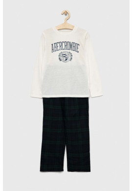 Abercrombie & Fitch Детска пижама в зелено с десен - Pepit.bg