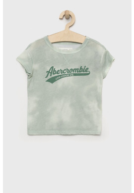 Abercrombie & Fitch Детска тениска в зелено - Pepit.bg
