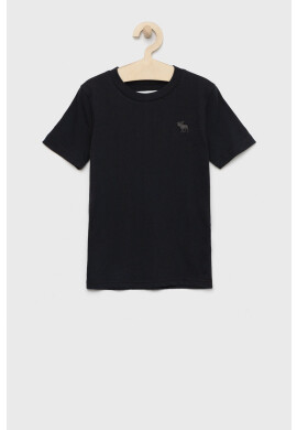 Abercrombie & Fitch Детска тениска в черно с апликация - Pepit.bg