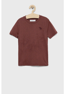 Abercrombie & Fitch Детска тениска в бордо с изчистен дизайн - Pepit.bg