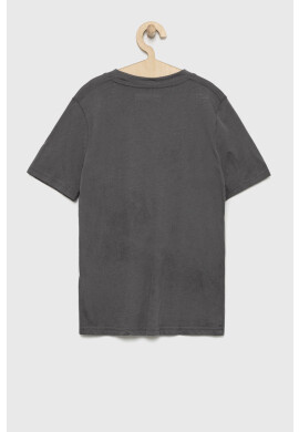 Abercrombie & Fitch Детска тениска в сиво с изчистен дизайн - Pepit.bg