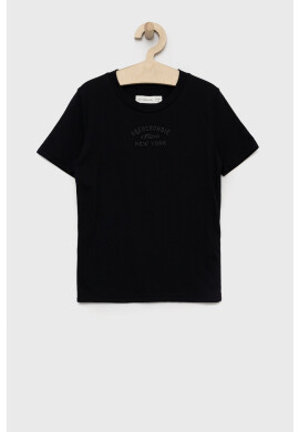 Abercrombie & Fitch Детска тениска в черно с апликация - Pepit.bg