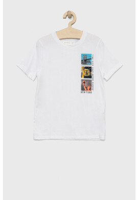 Abercrombie & Fitch Детска тениска в бяло с принт - Pepit.bg