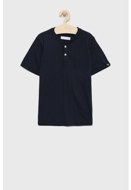 Abercrombie & Fitch Детска тениска в тъмносиньо с изчистен дизайн - Pepit.bg