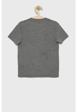 Abercrombie & Fitch Детска тениска в сиво с апликация - Pepit.bg