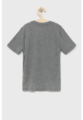 Abercrombie & Fitch Детска тениска в сиво с изчистен дизайн - Pepit.bg
