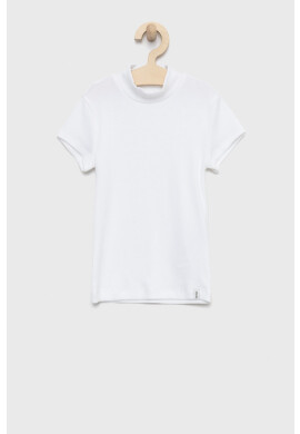 Abercrombie & Fitch Детска тениска в бяло с ниско поло - Pepit.bg