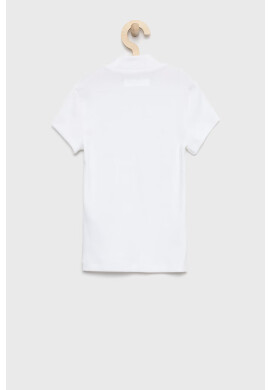 Abercrombie & Fitch Детска тениска в бяло с ниско поло - Pepit.bg