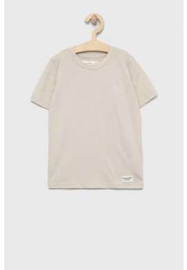 Abercrombie & Fitch Детска тениска в бежово с принт - Pepit.bg