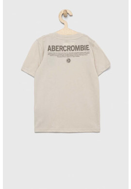 Abercrombie & Fitch Детска тениска в бежово с принт - Pepit.bg