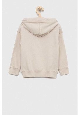 Abercrombie & Fitch Детски суичър в бежово с качулка с апликация - Pepit.bg
