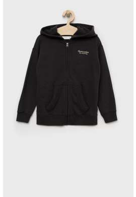 Abercrombie & Fitch Детски суичър в сиво с изчистен дизайн - Pepit.bg
