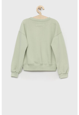 Abercrombie & Fitch Детски суичър в зелено с изчистен дизайн - Pepit.bg