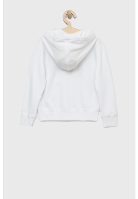 Abercrombie & Fitch Детски суичър в бяло с изчистен дизайн - Pepit.bg