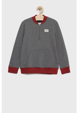 Abercrombie & Fitch Детски суичър в сиво с изчистен дизайн - Pepit.bg