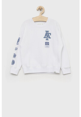 Abercrombie & Fitch Детски суичър в бяло с изчистен дизайн - Pepit.bg
