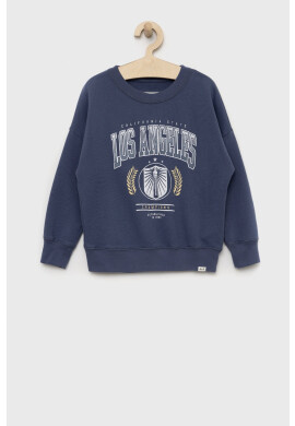 Abercrombie & Fitch Детски суичър в тъмносиньо с изчистен дизайн - Pepit.bg