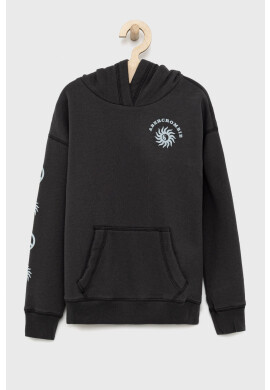 Abercrombie & Fitch Детски суичър в сиво с качулка с изчистен дизайн - Pepit.bg